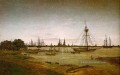 Hafen von Moonlight romantischen Caspar David Friedrich